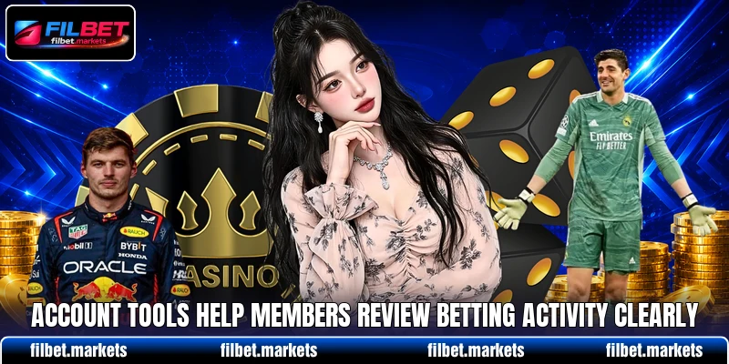 Account tools help members review betting activity clearly