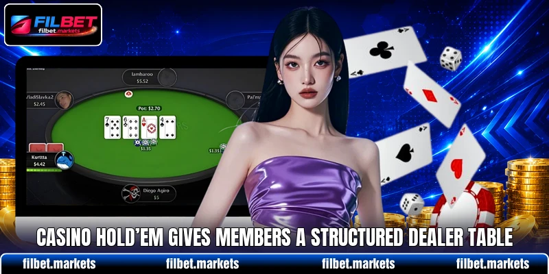 Casino Hold’em gives members a structured dealer table Casino Hold’em gives members a structured dealer table