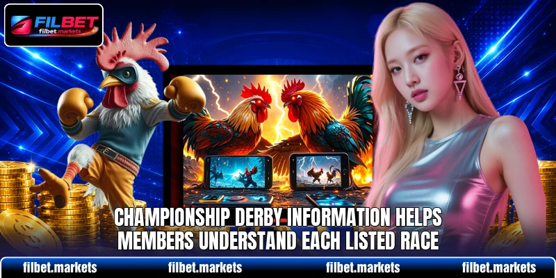 Championship Derby information helps members understand each listed race Championship Derby information helps members understand each listed race