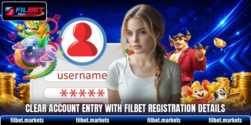 Clear account entry with Filbet registration details