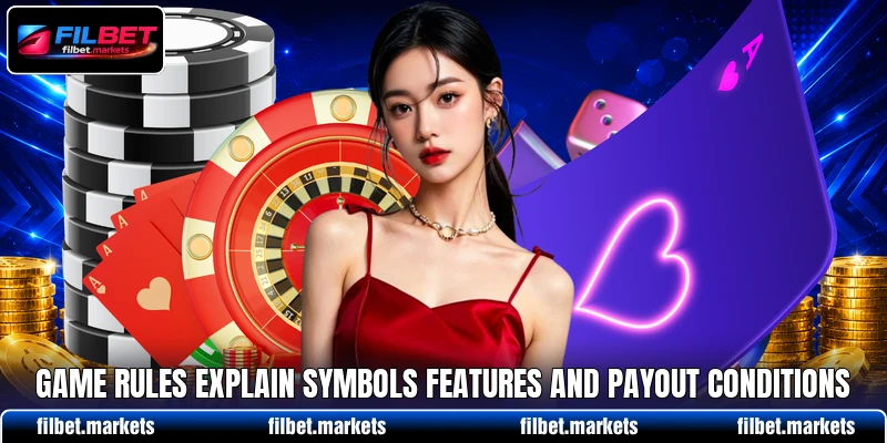 Game rules explain symbols features and payout conditions Game rules explain symbols features and payout conditions