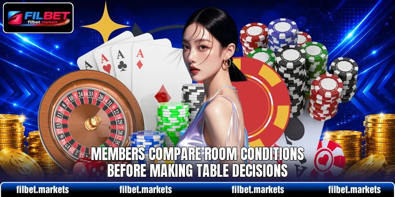 Members compare room conditions before making table decisions Members compare room conditions before making table decisions