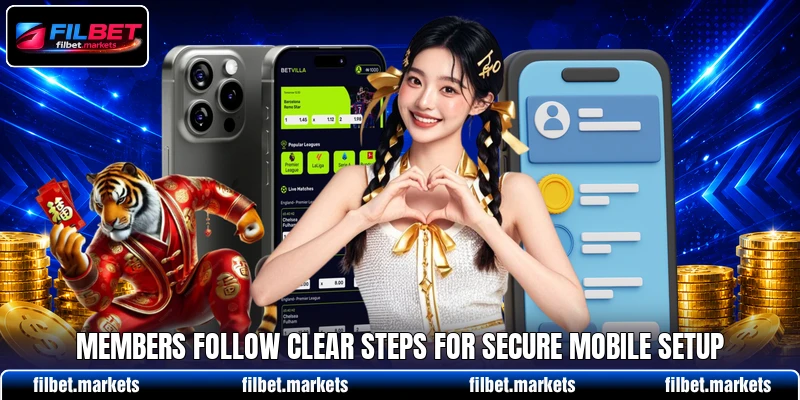 Members follow clear steps for secure mobile setup