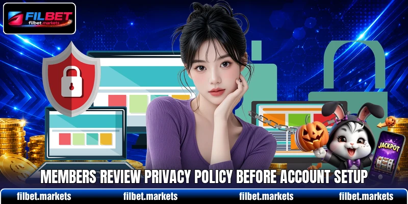 Members review privacy policy before account setup Members review privacy policy before account setup