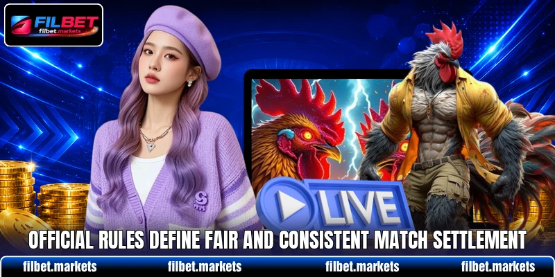 Official rules define fair and consistent match settlement Official rules define fair and consistent match settlement