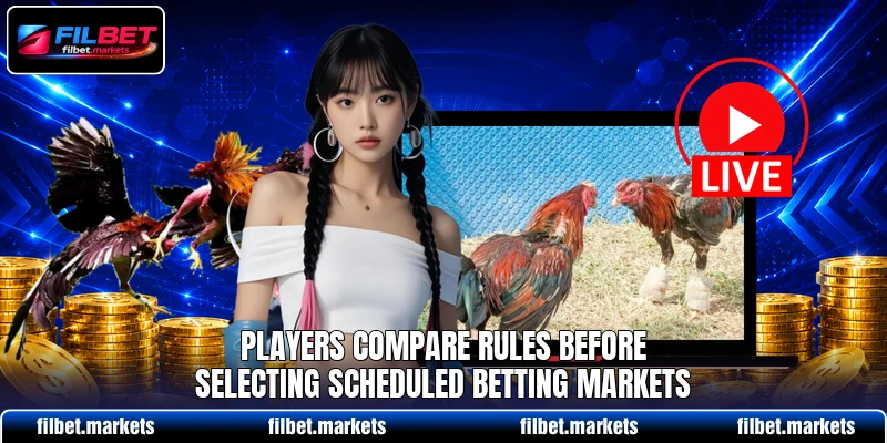 Players compare rules before selecting scheduled betting markets