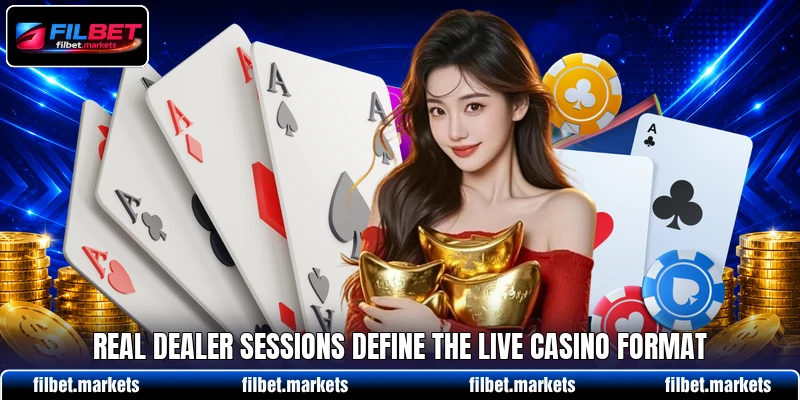 Real dealer sessions define the live casino format