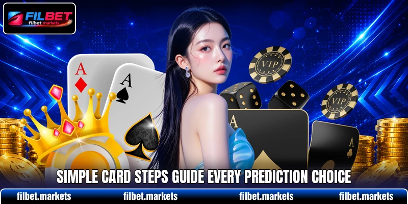 Simple card steps guide every prediction choice